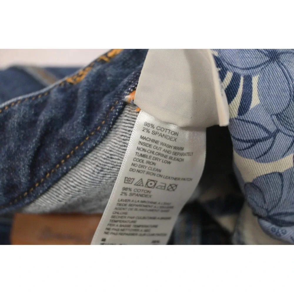 Tommy Bahama Vintage Straight Jeans Mens 42/32 Blue Stretch Medium Wash Denim‎